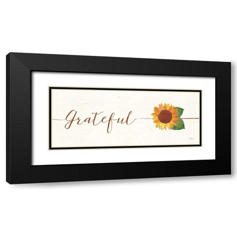 Underlined Fall IV Black Modern Wood Framed Art Print with Double Matting by Charron, Veronique