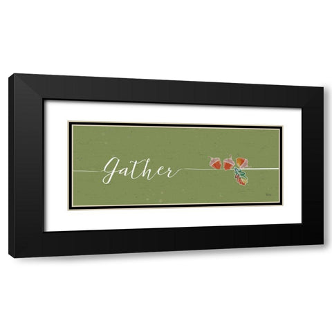 Underlined Fall II Color Black Modern Wood Framed Art Print with Double Matting by Charron, Veronique