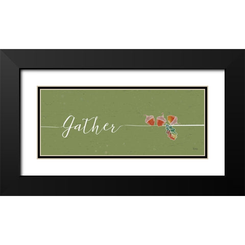 Underlined Fall II Color Black Modern Wood Framed Art Print with Double Matting by Charron, Veronique