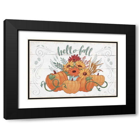 Fall Fun I Black Modern Wood Framed Art Print with Double Matting by Penner, Janelle
