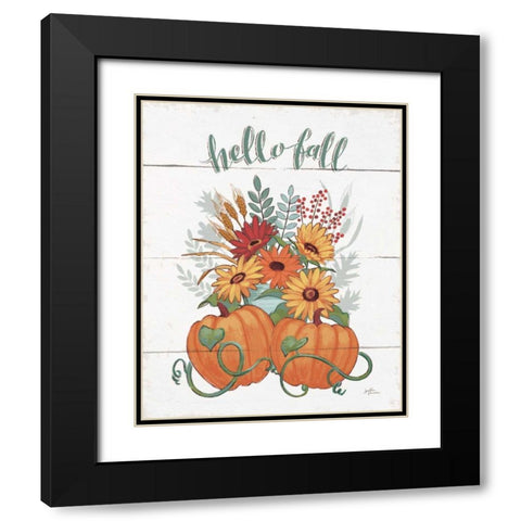 Fall Fun II Black Modern Wood Framed Art Print with Double Matting by Penner, Janelle