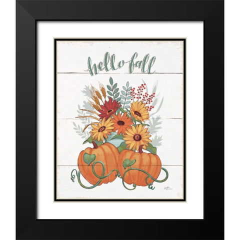 Fall Fun II Black Modern Wood Framed Art Print with Double Matting by Penner, Janelle