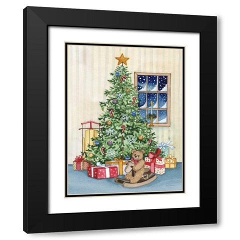 Night Before Christmas III Black Modern Wood Framed Art Print with Double Matting by McKenna, Kathleen Parr