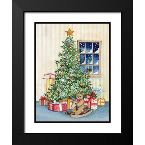 Night Before Christmas III Black Modern Wood Framed Art Print with Double Matting by McKenna, Kathleen Parr
