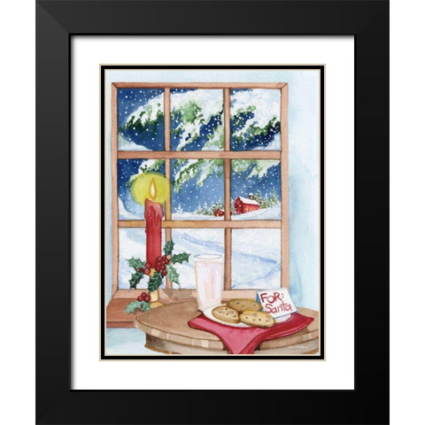 Night Before Christmas IV Black Modern Wood Framed Art Print with Double Matting by McKenna, Kathleen Parr