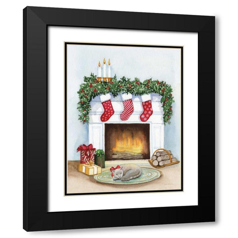 Night Before Christmas V Black Modern Wood Framed Art Print with Double Matting by McKenna, Kathleen Parr