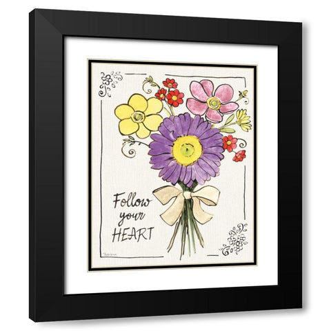 Sunny Bouquets II Black Modern Wood Framed Art Print with Double Matting by Grove, Beth