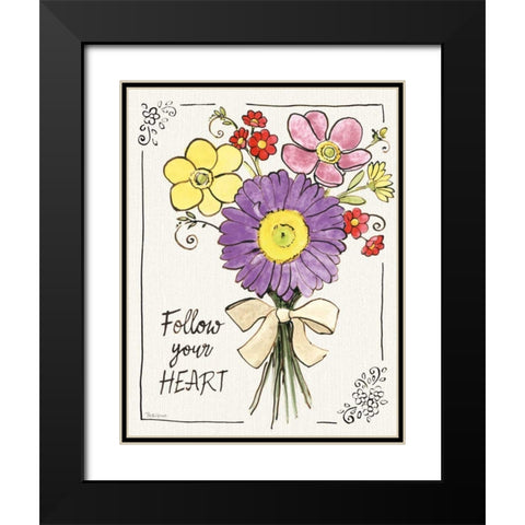 Sunny Bouquets II Black Modern Wood Framed Art Print with Double Matting by Grove, Beth