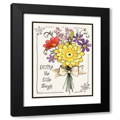 Sunny Bouquets IV Black Modern Wood Framed Art Print with Double Matting by Grove, Beth