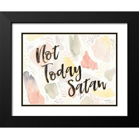 Meadow Breeze VI Not Today Satan Black Modern Wood Framed Art Print with Double Matting by Marshall, Laura