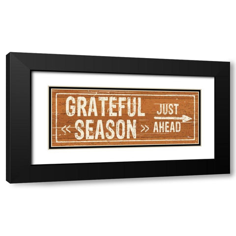 Harvest Signs III Black Modern Wood Framed Art Print with Double Matting by Pela Studio