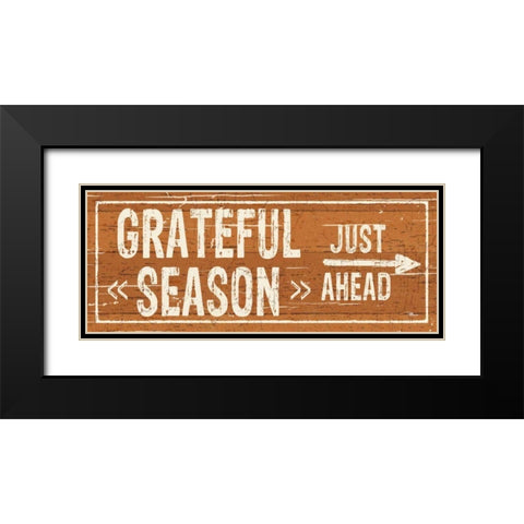 Harvest Signs III Black Modern Wood Framed Art Print with Double Matting by Pela Studio