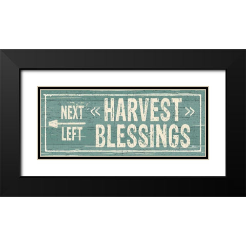 Harvest Signs VI Black Modern Wood Framed Art Print with Double Matting by Pela Studio