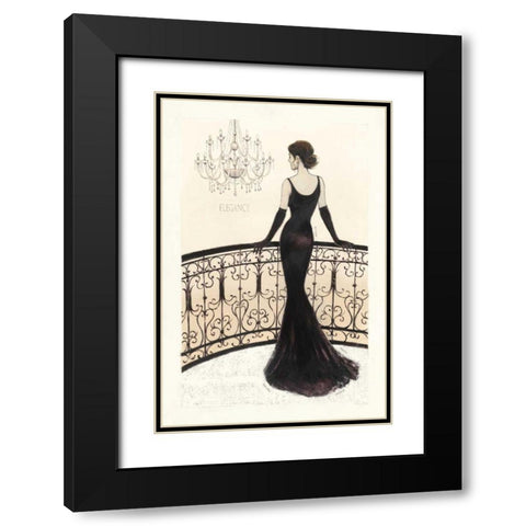 La Belle Noir Original Black Modern Wood Framed Art Print with Double Matting by Adams, Emily