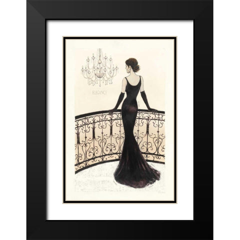 La Belle Noir Original Black Modern Wood Framed Art Print with Double Matting by Adams, Emily