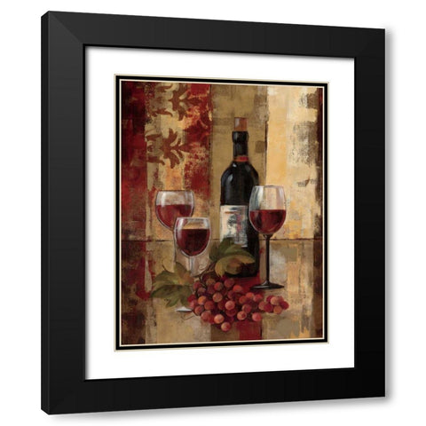 Graffiti and Wine II Black Modern Wood Framed Art Print with Double Matting by Vassileva, Silvia