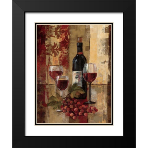 Graffiti and Wine II Black Modern Wood Framed Art Print with Double Matting by Vassileva, Silvia