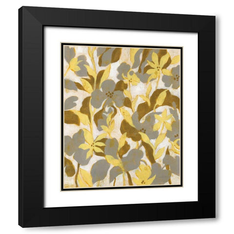 Painted Tropical Screen II Black Modern Wood Framed Art Print with Double Matting by Vassileva, Silvia