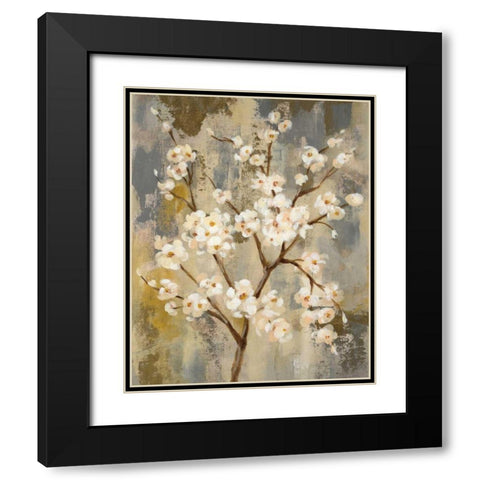 Neutral Branches I Crop Black Modern Wood Framed Art Print with Double Matting by Vassileva, Silvia