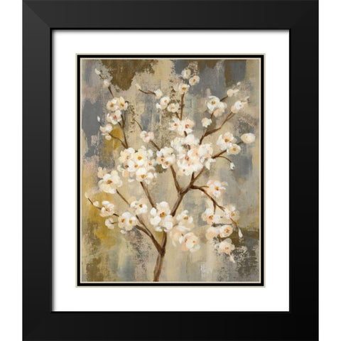Neutral Branches I Crop Black Modern Wood Framed Art Print with Double Matting by Vassileva, Silvia