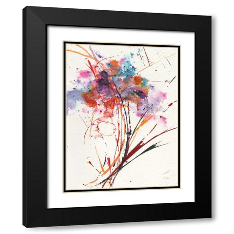 Floral Explosion I Black Modern Wood Framed Art Print with Double Matting by Griggs, Jan