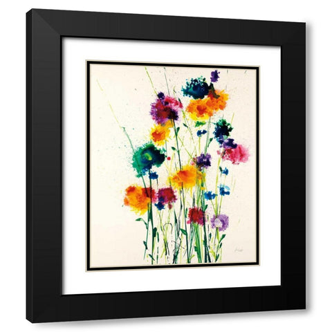 New Blooms Black Modern Wood Framed Art Print with Double Matting by Griggs, Jan
