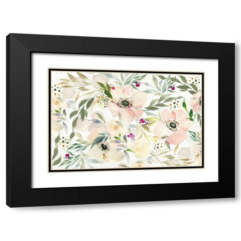 The Joy of White Black Modern Wood Framed Art Print with Double Matting by Rice, Kristy