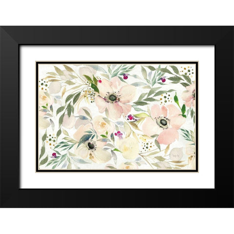 The Joy of White Black Modern Wood Framed Art Print with Double Matting by Rice, Kristy