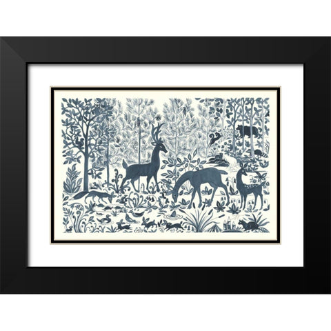 Forest Life I Black Modern Wood Framed Art Print with Double Matting by Thomas, Miranda