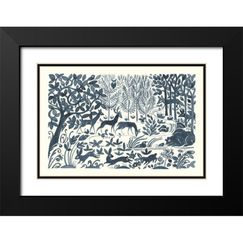 Forest Life II Black Modern Wood Framed Art Print with Double Matting by Thomas, Miranda