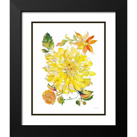 Dahlia Delight of the Day III Black Modern Wood Framed Art Print with Double Matting by Rice, Kristy