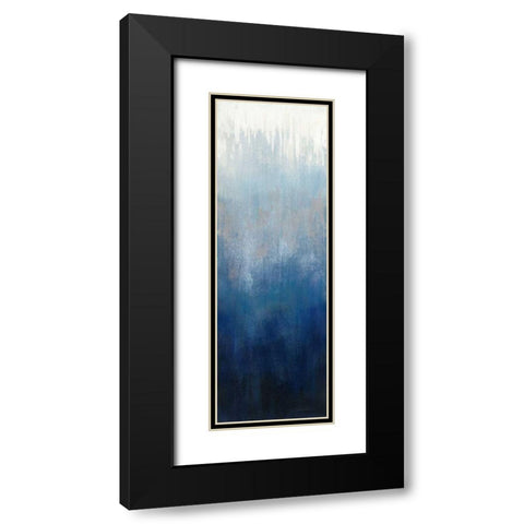 Silver Wave I Black Modern Wood Framed Art Print with Double Matting by Vassileva, Silvia