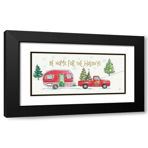 Christmas in the Country VII Black Modern Wood Framed Art Print with Double Matting by Brissonnet, Daphne