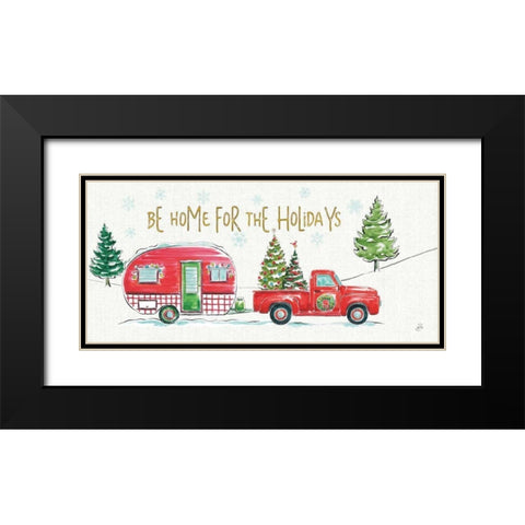 Christmas in the Country VII Black Modern Wood Framed Art Print with Double Matting by Brissonnet, Daphne