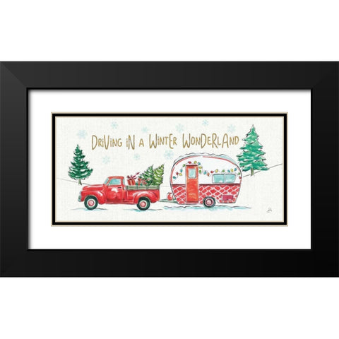 Christmas in the Country VIII Black Modern Wood Framed Art Print with Double Matting by Brissonnet, Daphne