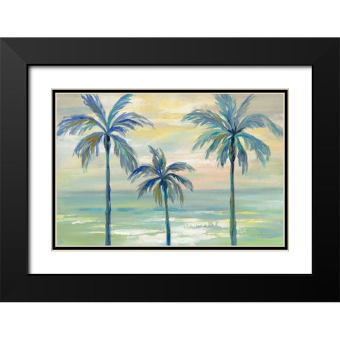 Marine Layer Palms Black Modern Wood Framed Art Print with Double Matting by Vassileva, Silvia