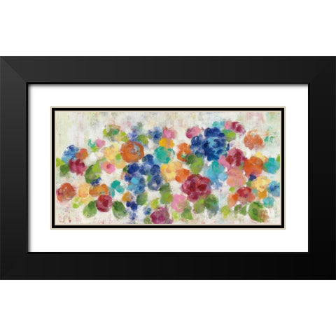 Hydrangea Bouquet I Black Modern Wood Framed Art Print with Double Matting by Vassileva, Silvia