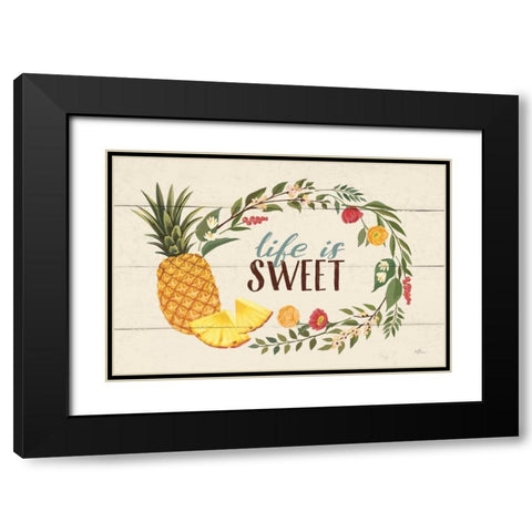 Sweet Life X Black Modern Wood Framed Art Print with Double Matting by Penner, Janelle