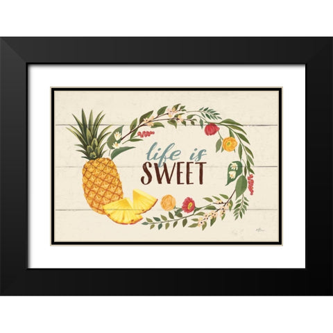 Sweet Life X Black Modern Wood Framed Art Print with Double Matting by Penner, Janelle