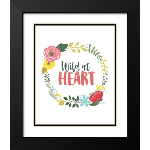 Wildflower Daydreams IV v2 on White Black Modern Wood Framed Art Print with Double Matting by Marshall, Laura