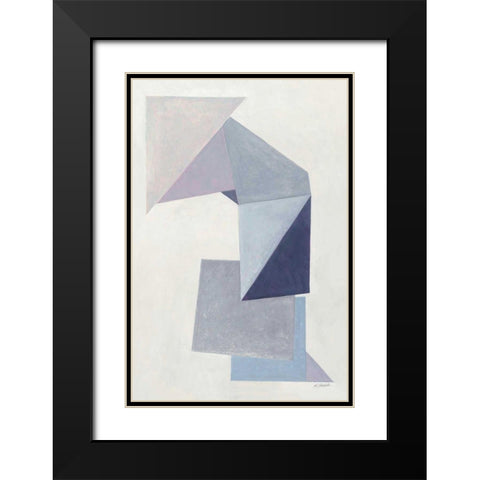 Paper Trail Black Modern Wood Framed Art Print with Double Matting by Schick, Mike
