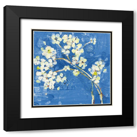 Live Dark Blue Black Modern Wood Framed Art Print with Double Matting by Day, Kellie