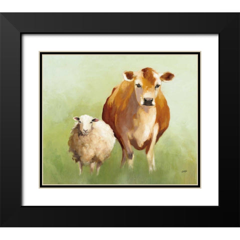 BFF II Black Modern Wood Framed Art Print with Double Matting by Purinton, Julia