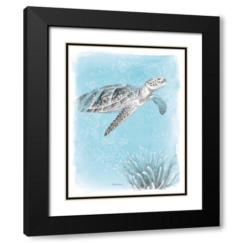 Coastal Sea Life I Black Modern Wood Framed Art Print with Double Matting by Grove, Beth