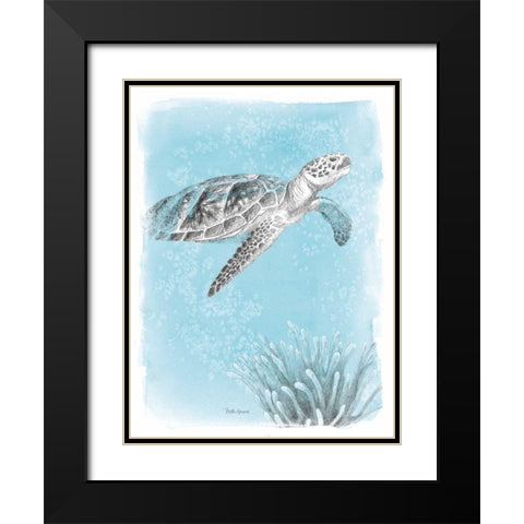Coastal Sea Life I Black Modern Wood Framed Art Print with Double Matting by Grove, Beth