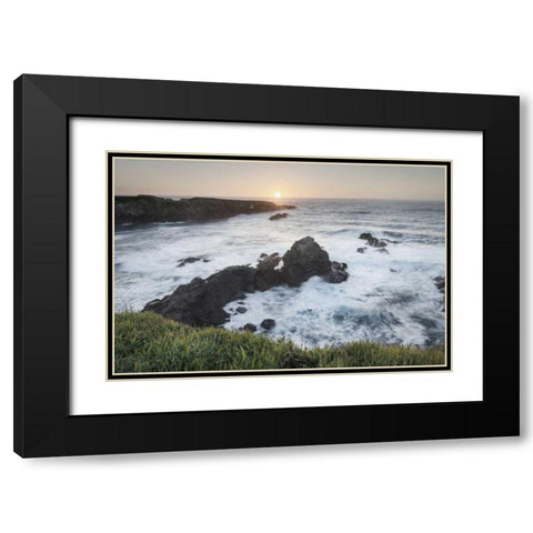 Mendocino Coast Black Modern Wood Framed Art Print with Double Matting by Audit, Lisa