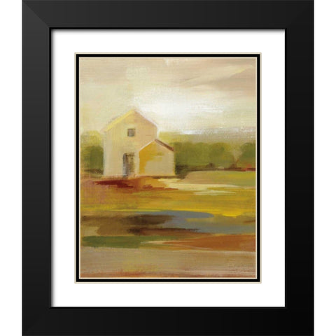 Hillside Barn I v2 Black Modern Wood Framed Art Print with Double Matting by Vassileva, Silvia