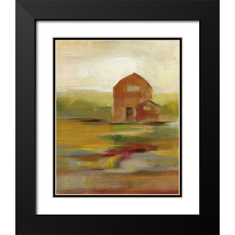 Hillside Barn II v2 Black Modern Wood Framed Art Print with Double Matting by Vassileva, Silvia