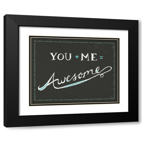 Together IV Black Modern Wood Framed Art Print with Double Matting by Schlabach, Sue