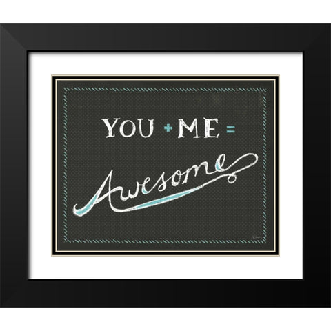 Together IV Black Modern Wood Framed Art Print with Double Matting by Schlabach, Sue